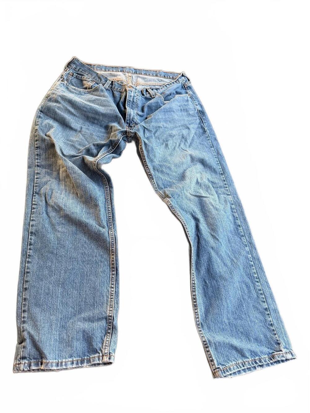 Wrangler Men's Relaxed Boot Cut Jeans Blue Denim Size 40x32
